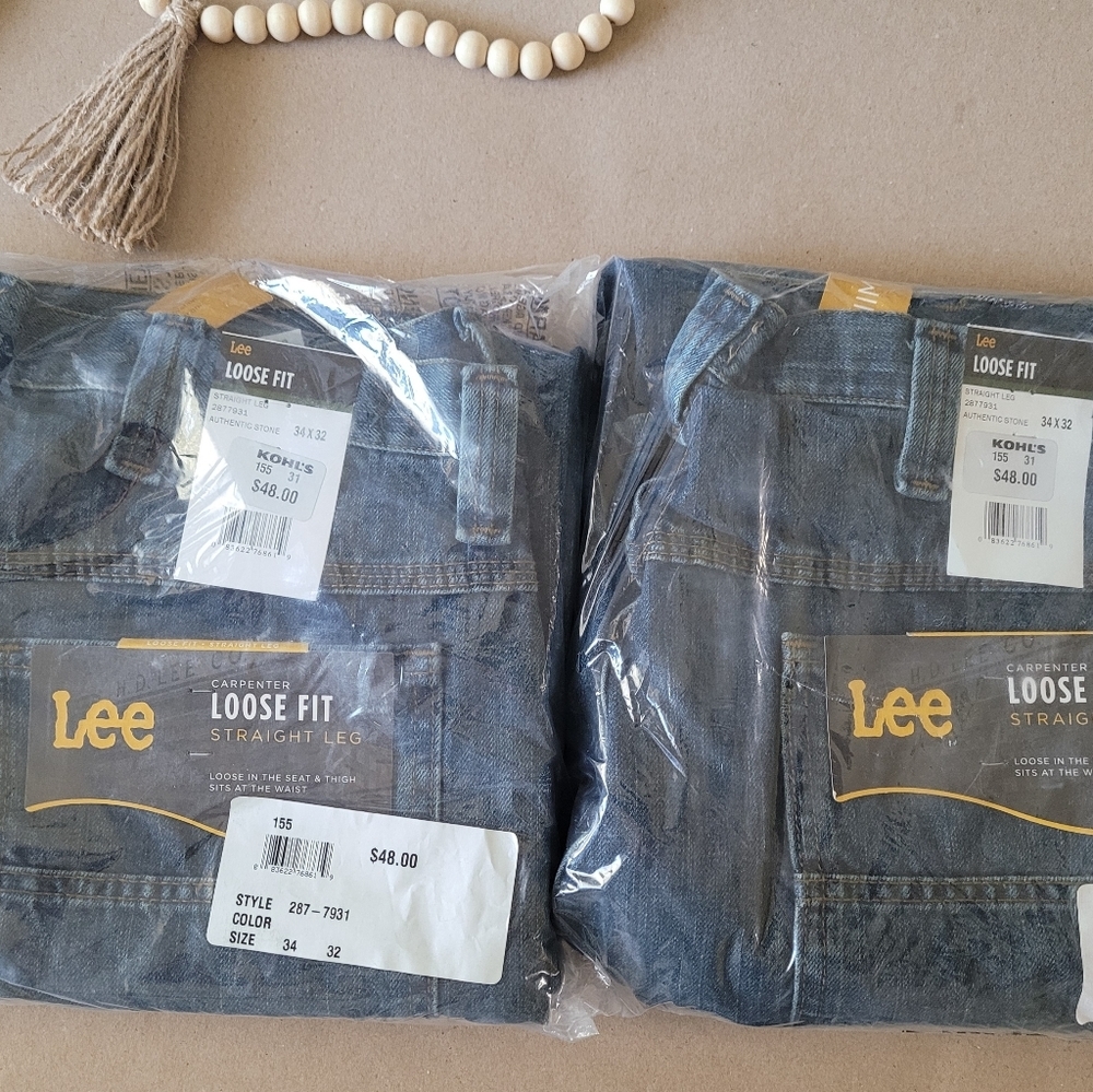 Lee Men's Utility Carpenter Jeans Size 34x32 - Picture 9 of 12